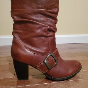 Boc Midcalf Slouchy Leather Boots Size 8